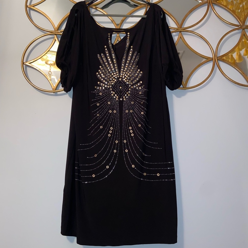 Black dress with embellishments